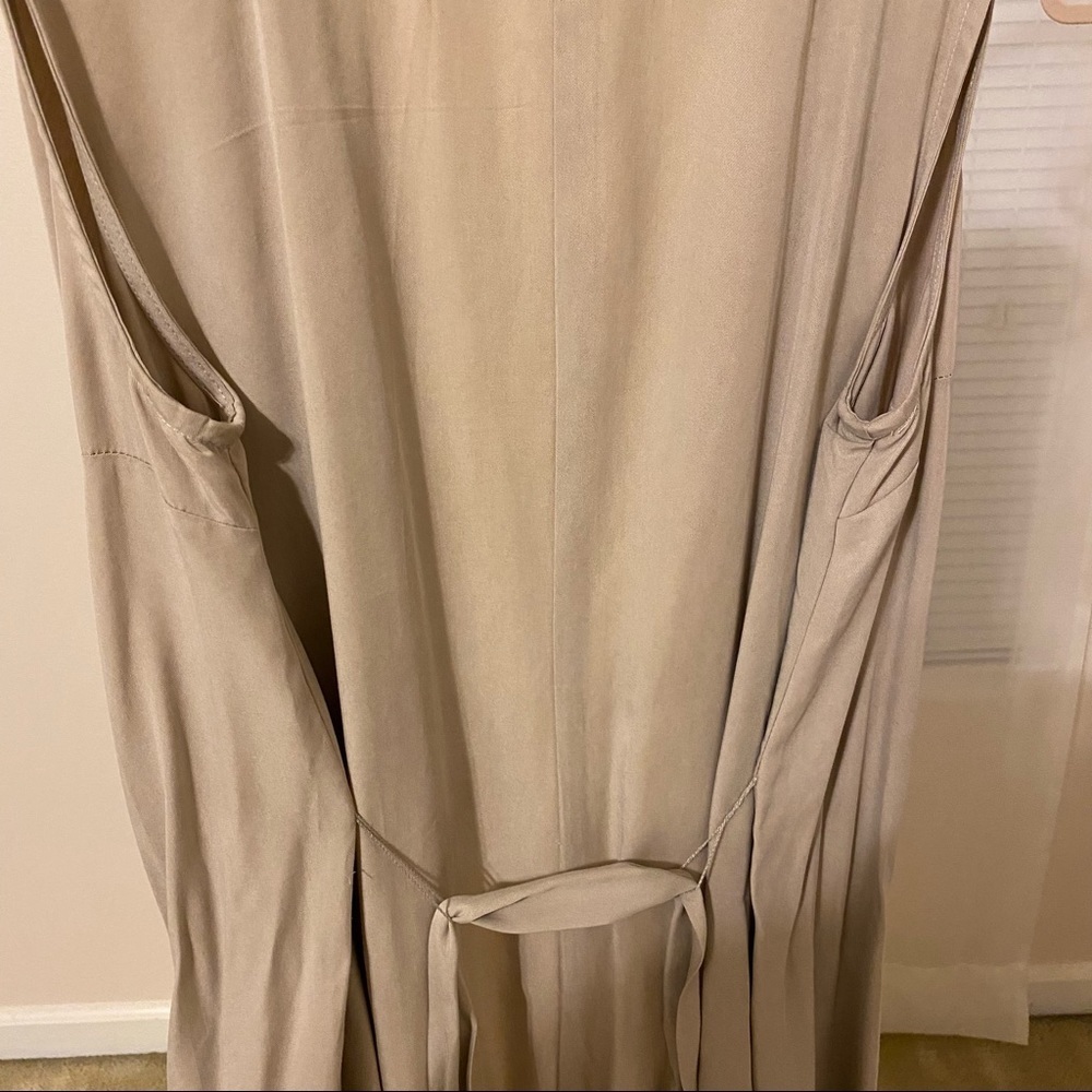 Anthropologie Artisan NY Sleeveless Belted Duster Cream Beige L NWT - Picture 5 of 6